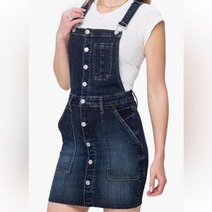 Judy Blue dress overalls Dark Blue Denim jeans stretch NEW raw hem